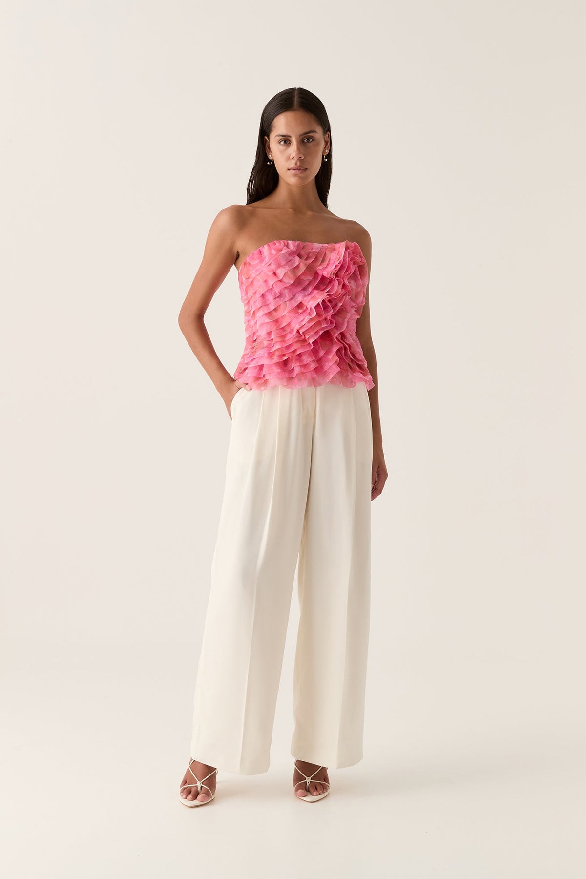 Women Charmed Rosette Ruffle Bustier | Aje