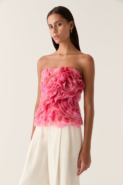 Women Charmed Rosette Ruffle Bustier | Aje